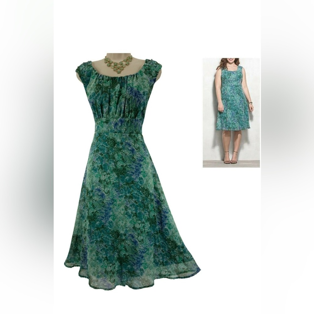 Size 24W 3X WATERCOLOR - Greenish